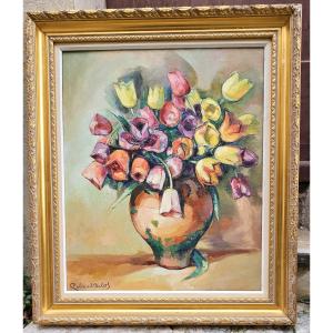 Bouquet Of Tulips By Gabriel Belot 1882 - 1962