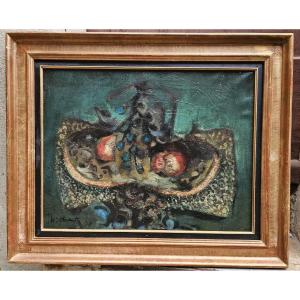 Apples And Grapes By James Coignard 1925-2008