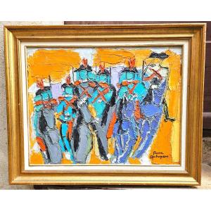 Military Parade By Pierre Ambrogiani 1907-1985
