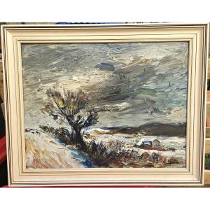 Snow In Provence By Jean Claude Imbert 1919-1993