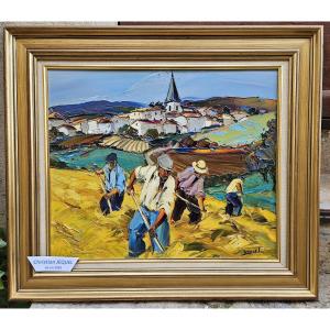Peasants At Work By Christian Jequel