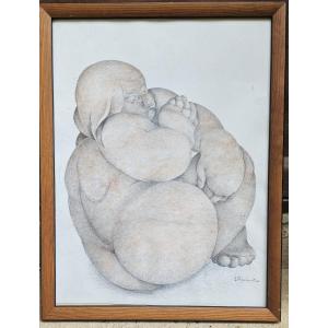 Drawing By Louis Arnaud 1914 - ?