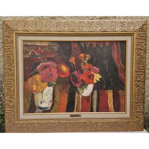 Two Flowers Oriantals By Alfred Dabat 1869-1935