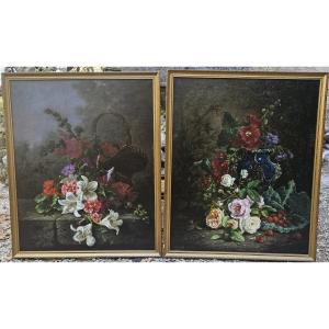 Pair Of Paintings By Eugène Claude 1841-1922