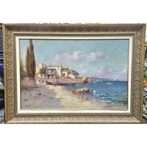Coastline In Provence By Henry Malfroy