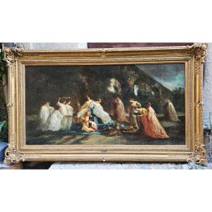 Festivities Around Eugenie By Adolphe Monticelli