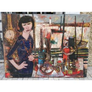 The Young Mentonnaise Of 1963 By Robert Vernet Bonfort 1934-2017