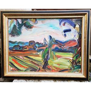 Landscape Of Allauch By Antoine Ferrari 1910-1995