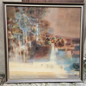 Wooded Landscape By Daniel Gélis 