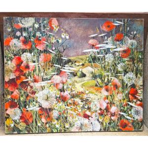 Flowery Landscapes By Robert Vernet Bonfort 1934-2017