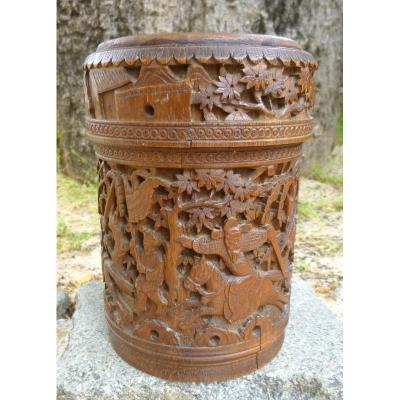 Bamboo Pot China Ancient Signed