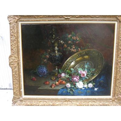 Bouquet By Jean Baptiste Olive 1846-1936