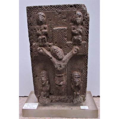 Extremely Rare Christian Double Sided Stone Altar. Bakongo Art