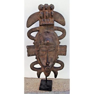  Kpelié Dance Mask - Senoufo, Mali With Patina Of Use