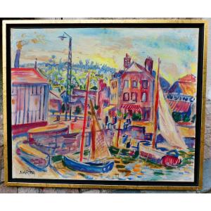 Port Breton By Laszlo Barta 1902-1961