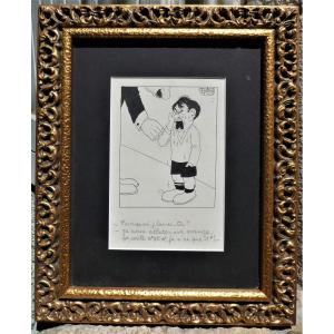 Original Drawing By Albert Dubout 1905-1976