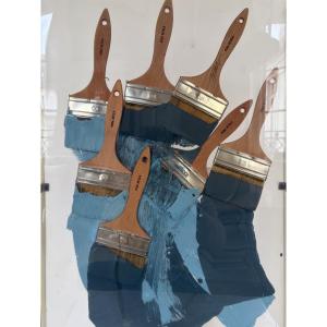 Blue Brushes, Inclusion, 1990 - Arman