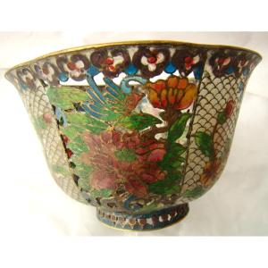 China, Late 19th, Early 20th Century, Magnificent Openwork Plique-à-jour Cup