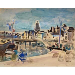 André Planson 1898 1981 Le Croisic August 1951 Watercolor