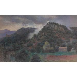 Gaston Goor Landscape Pastel