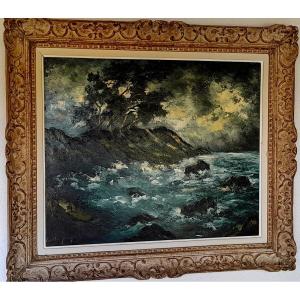 Paint . Brittany Coast. Bouyéron Marcel.