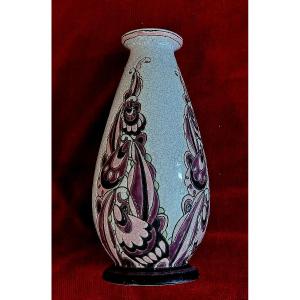 "art Deco" Vase By Bosch Brothers. La Louvière.