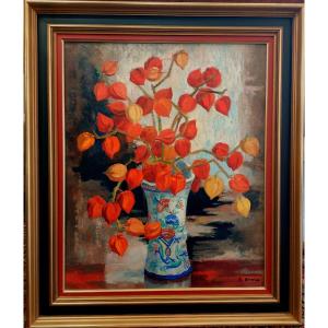Painting. Bouquet. Raymond Enard.