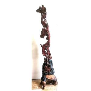 Asian Sculpture In Exotic Wood