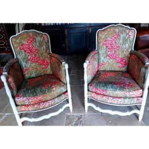 Pair Of Bergère Armchairs.