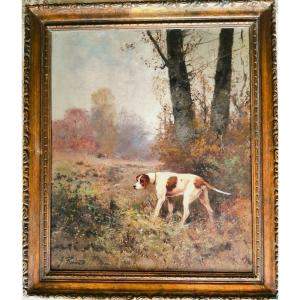 Pointing Hunting Dog. John Renaud.