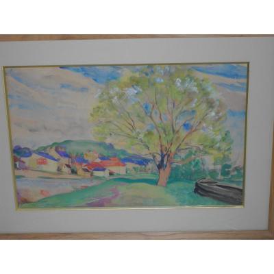 Decorchemont François Emile View Of St Leger Des Vignes