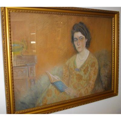 Portrait Of Woman Signed Bertin Dated 1940
