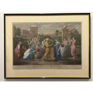 Elzier And Rebecca Etching 1830 By Auguste Desnoyers Boucher