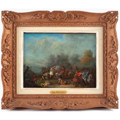 Cavalry Shock Attributed To Philips Wouwerman (1619-1668)