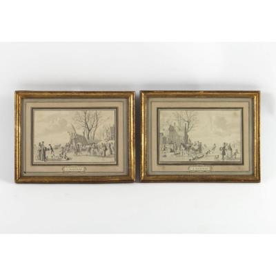 Two Drawings By Nicolaes Matthijsz Aartman