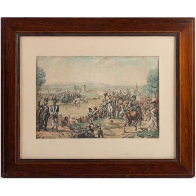 Napoleonic Military Scene Near Huningue