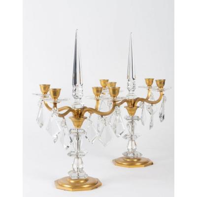 Pair Of Baccarat Candelabra