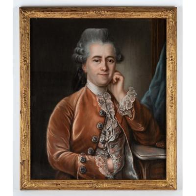 Portrait Of A Gentleman. Pastel 18th Century