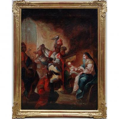 The Adoration Of The Three Wise Men, Central European School Circa 1800