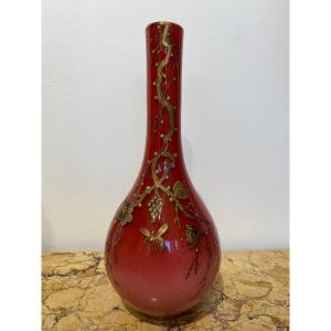 A Small Glass Soliflore With Japanese Decor