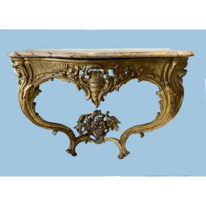 An 18th Century Golden Wood Lxv Wall Console