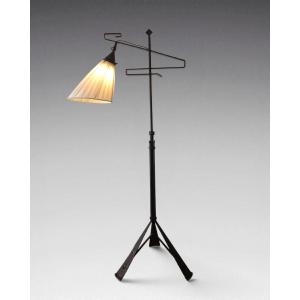Wrought Iron Floor Lamp - Architect's Work - Holland (circa 1950)