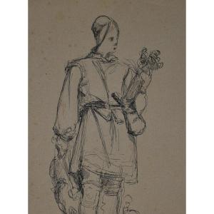 Hector Lemaire, A Young Sculptor Contemplating His Work (circa 1880)