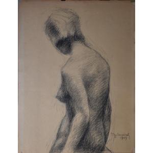 Marguerite Cousinet, Nude Woman Seen From The Back (1969)