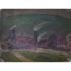 Louis Chapuy, Factory At The Side Of A Canal (around 1920)