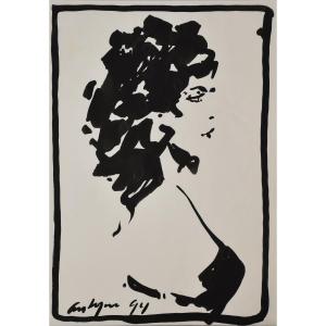 Arès Antoyan, Bust Of A Woman In Profile Facing Right (1994)