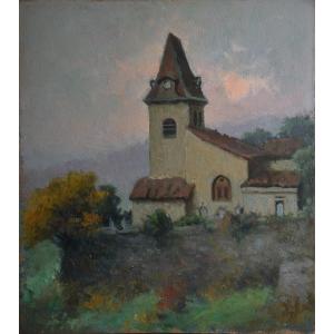 Hippolyte Léty, The Old Church At Beauvoir-de-marc, Isère (circa1940)