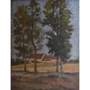 Hippolyte Léty, Landscape With Trees (1934)