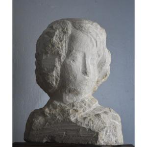 Young Man With A Parting, Stone In Taille Directe (circa 1920)