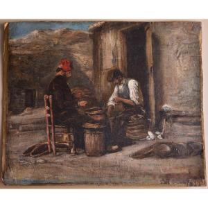 Arnaud-durbec, Père Beillez And Père Colombe, Catalan Fishermen In Marseille (1861)